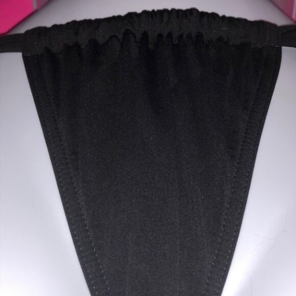 Victoria's Secret Black Side Tie Bikini Bottom - Size M - Picture 4 of 8